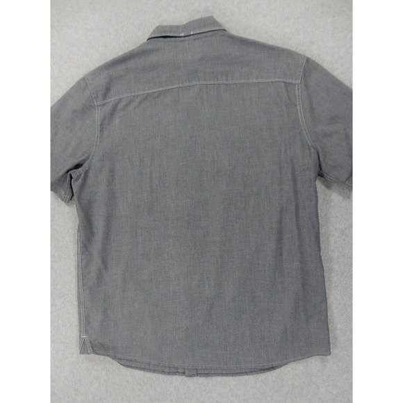 Mountain Hardwear Double Pocket S/S Button‎ Down Shirt (Men's Large) Blue/Gray - Picture 7 of 7